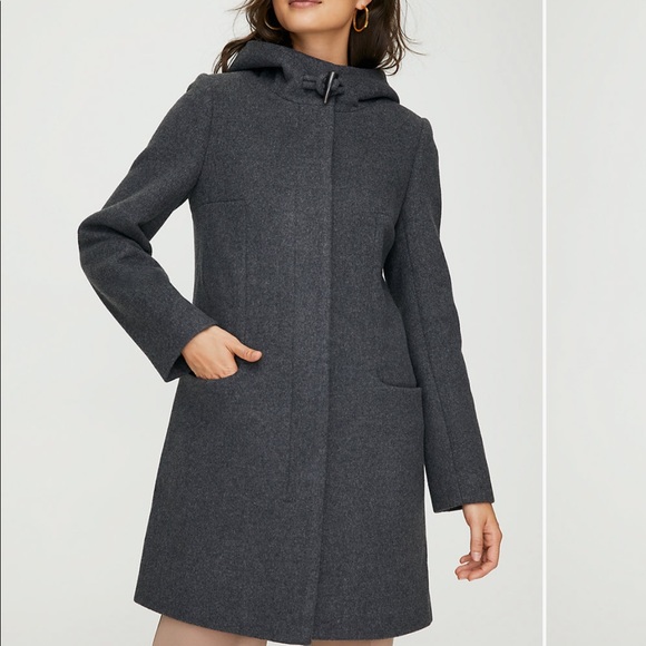 Aritzia Babaton Pearce Wool Coat with hood in grey - Picture 4 of 16